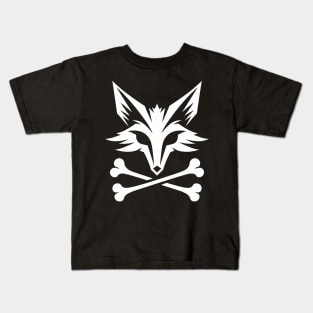 Jolly Roger Pirateflag Fox Skull Crossbones Kids T-Shirt